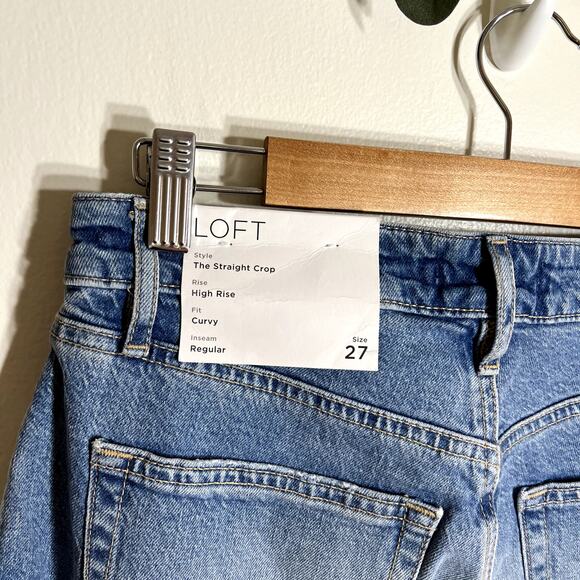 NWT Loft The Curvy Straight Crop Jeans - Picture 5 of 8